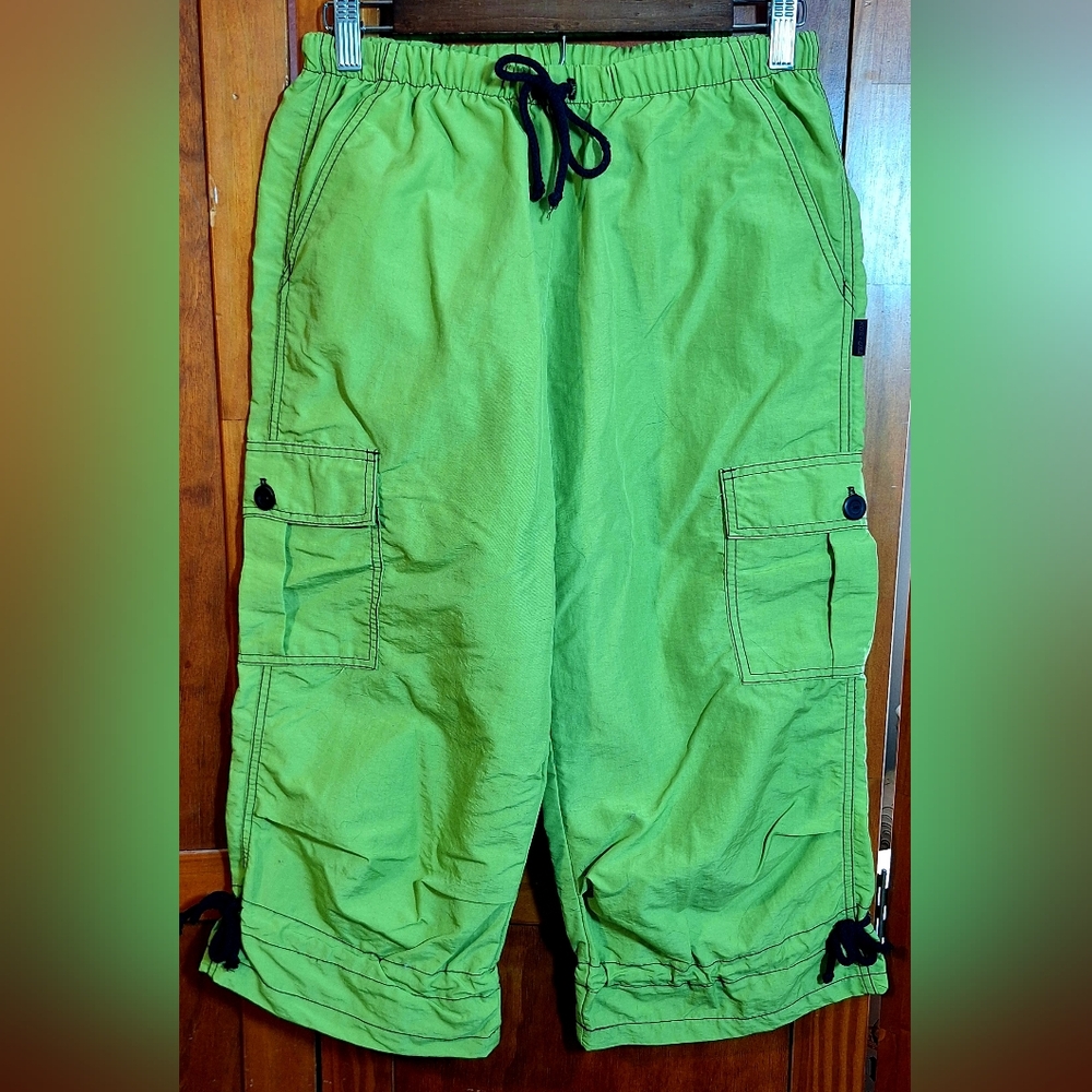 KOS. USA Lime Green Cargo Men Shorts